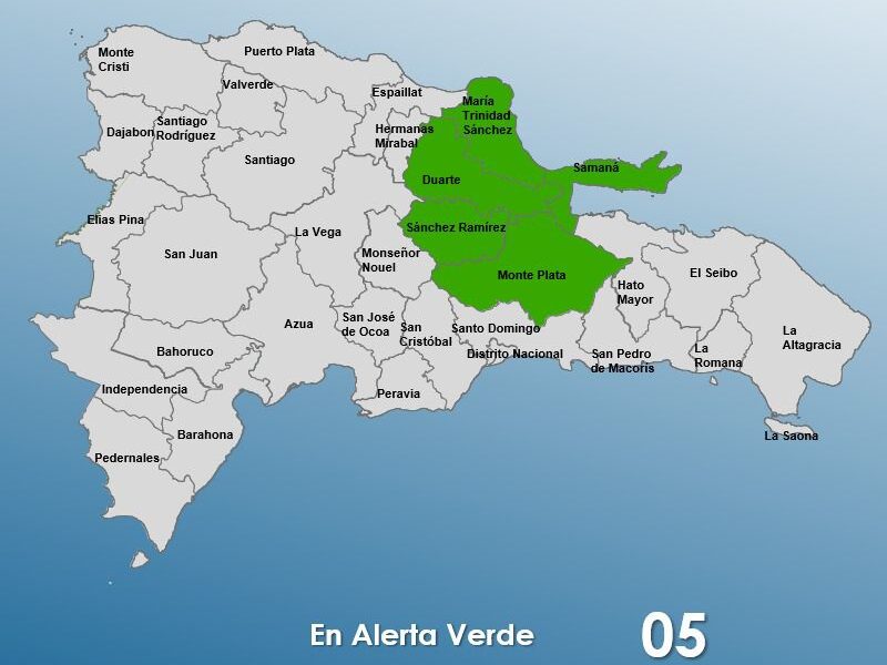 COE mantiene alerta verde en cinco provincias por lluvias e inundaciones